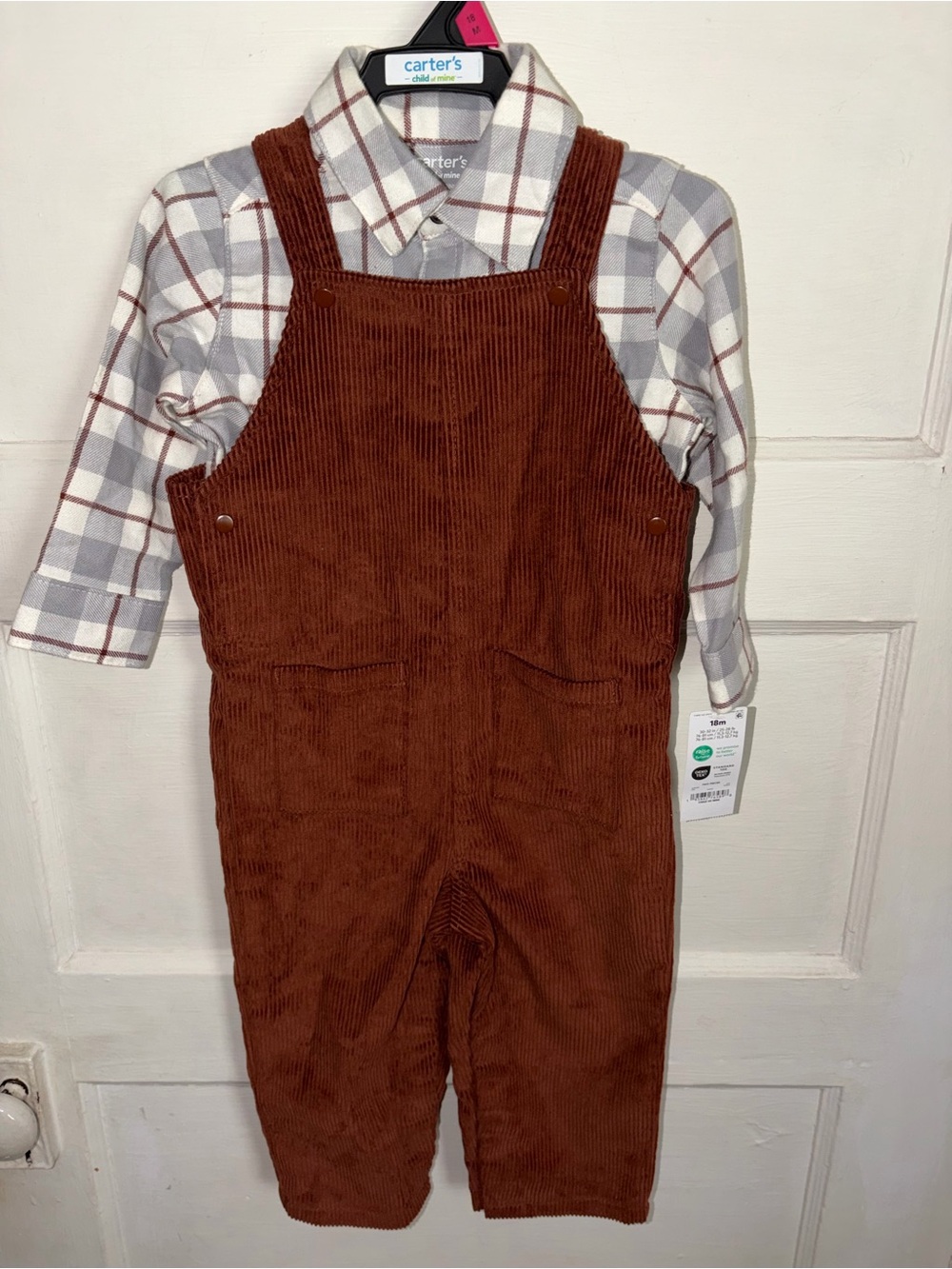 Carter's Brown Corduroy Toddler Overalls
